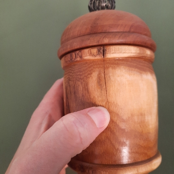 Hand Made Vintage Metal & Wood Pet Urn - Picture 7 of 7